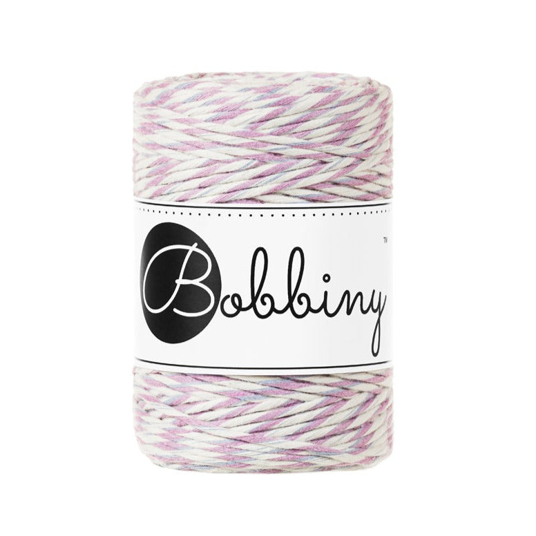 Welcome to the stunning new Bobbiny Magic range! A beautiful blend of your favourite shades designed to give the most stunning effects in your pieces.  Perfect for your mini macrame projects, earrings, weavings or any other fibre art.  This super soft cord knots beautifully and makes a wonderful fringe.  They are non-toxic, certified safe for children and meet certified worldwide textile standards.