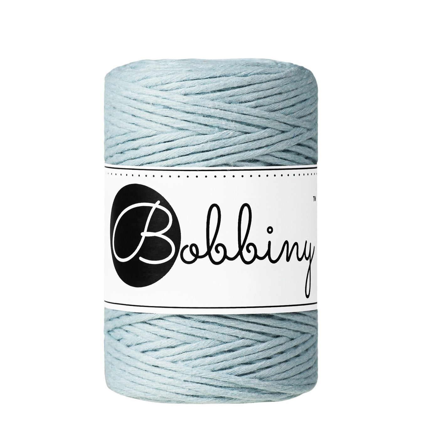 These beautiful new additions to the Bobbiny range are perfect for your mini macrame projects, earrings, weavings or any other fibre art.  This super soft cord knots beautifully and makes a wonderful fringe.  Premium Macrame Cord 1.5mm  Length: 108 yards (100m)  Weight: 160gms  ﻿Single Twist  100% recycled cotton  28 Fibres   Consistent colour guaranteed