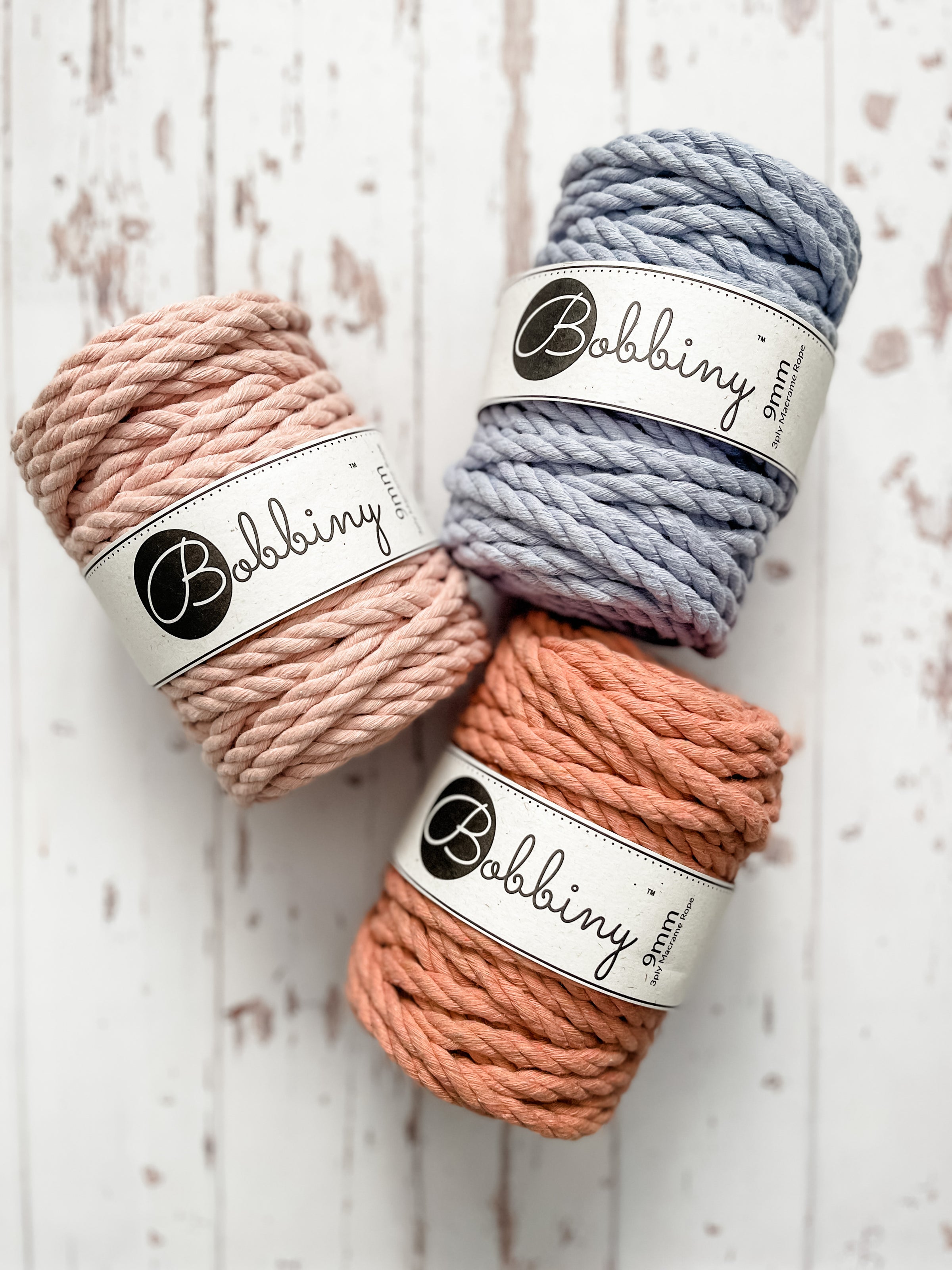 Bobbiny Macrame Rope 3ply 9mm