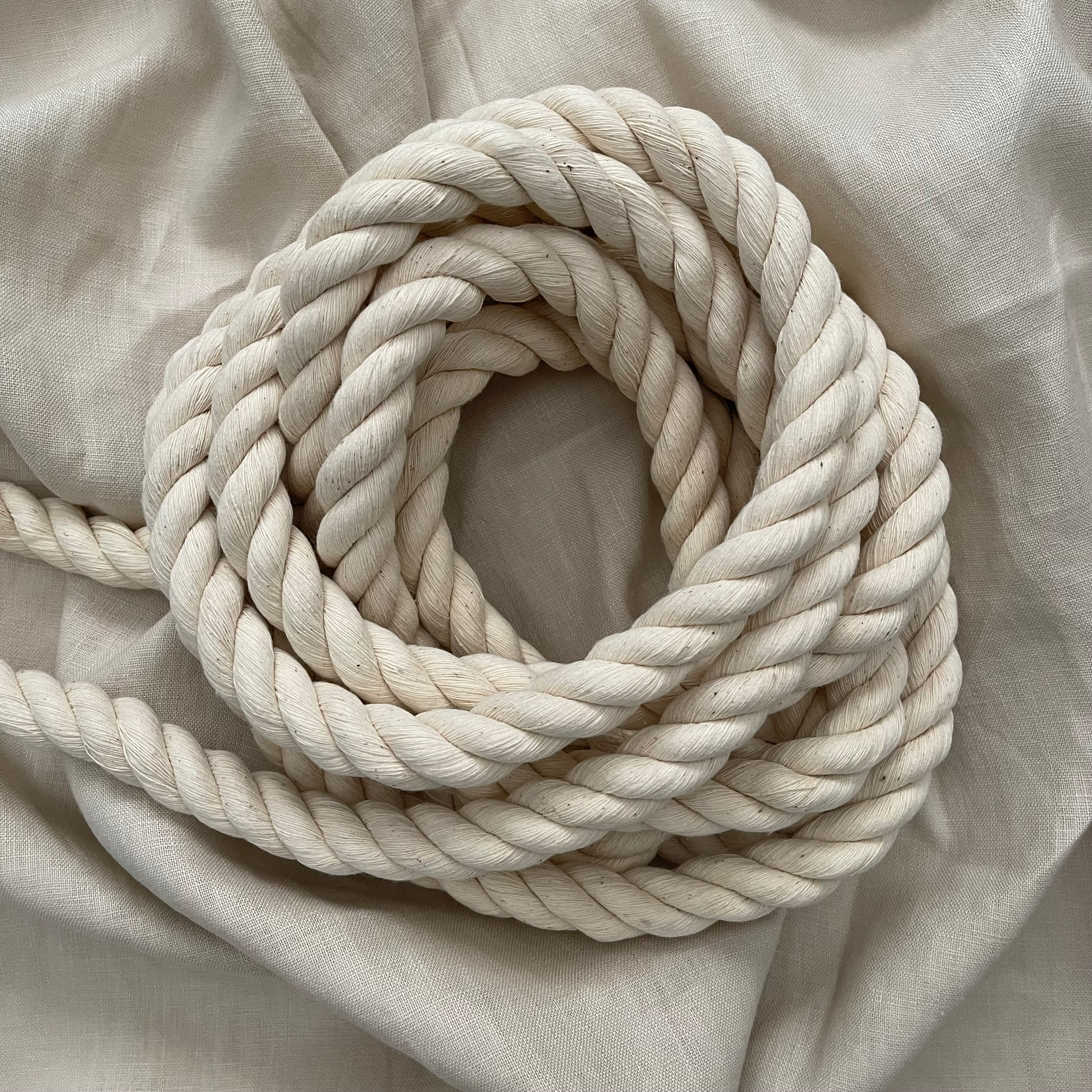 Macrame 3ply Cotton Rope in Natural 16mm is an ever popular and essential item for every fibre lovers tool kit!  Use them for fibre rainbows or separate to use individually for your creations.  