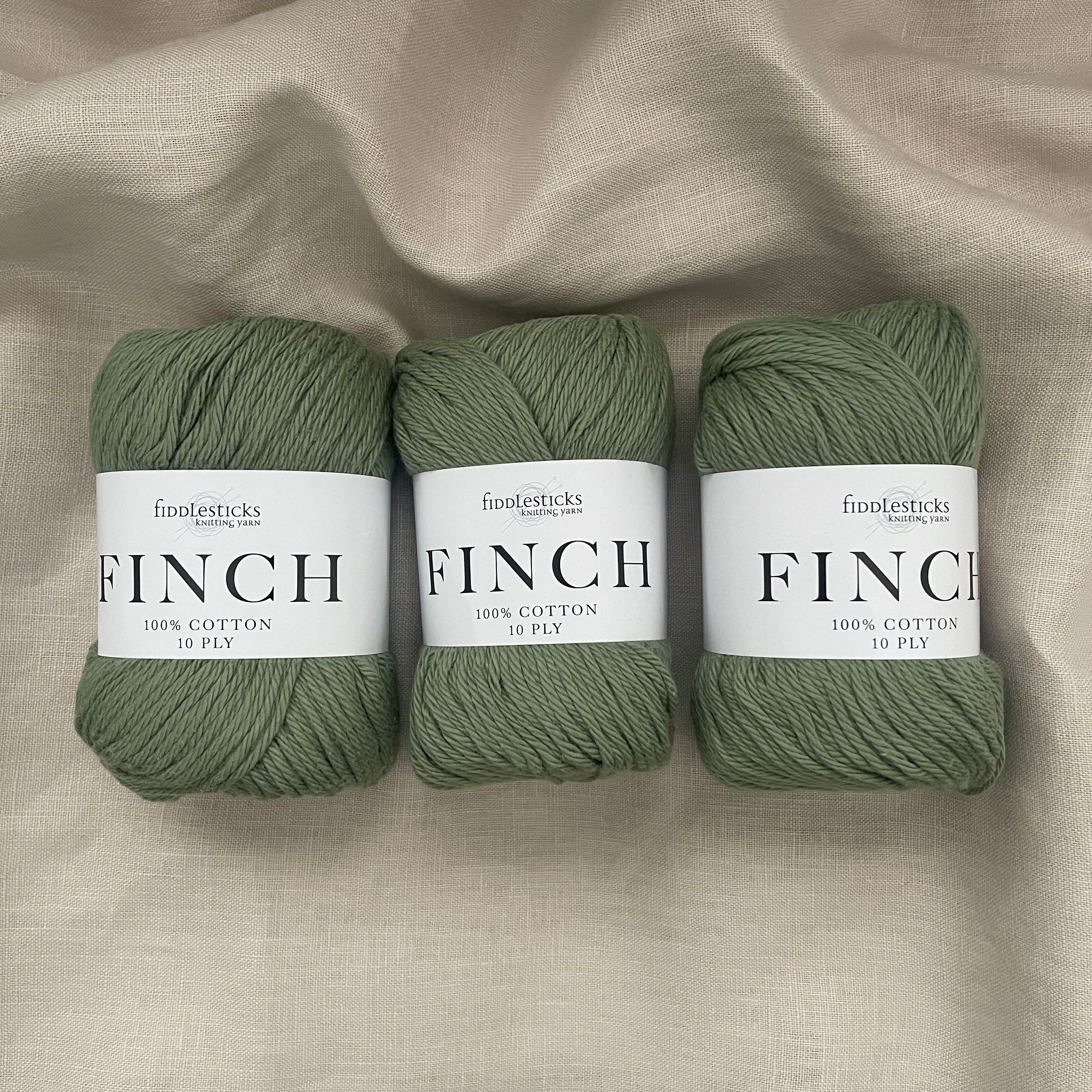 Fiddlesticks finch aran cotton is sage shade