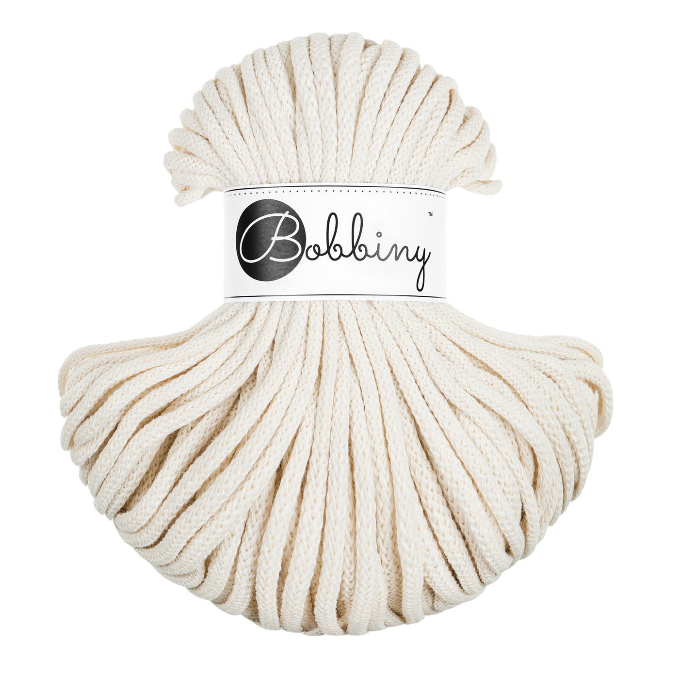 Bobbiny braided cord 5mm 50m in naturtal shade