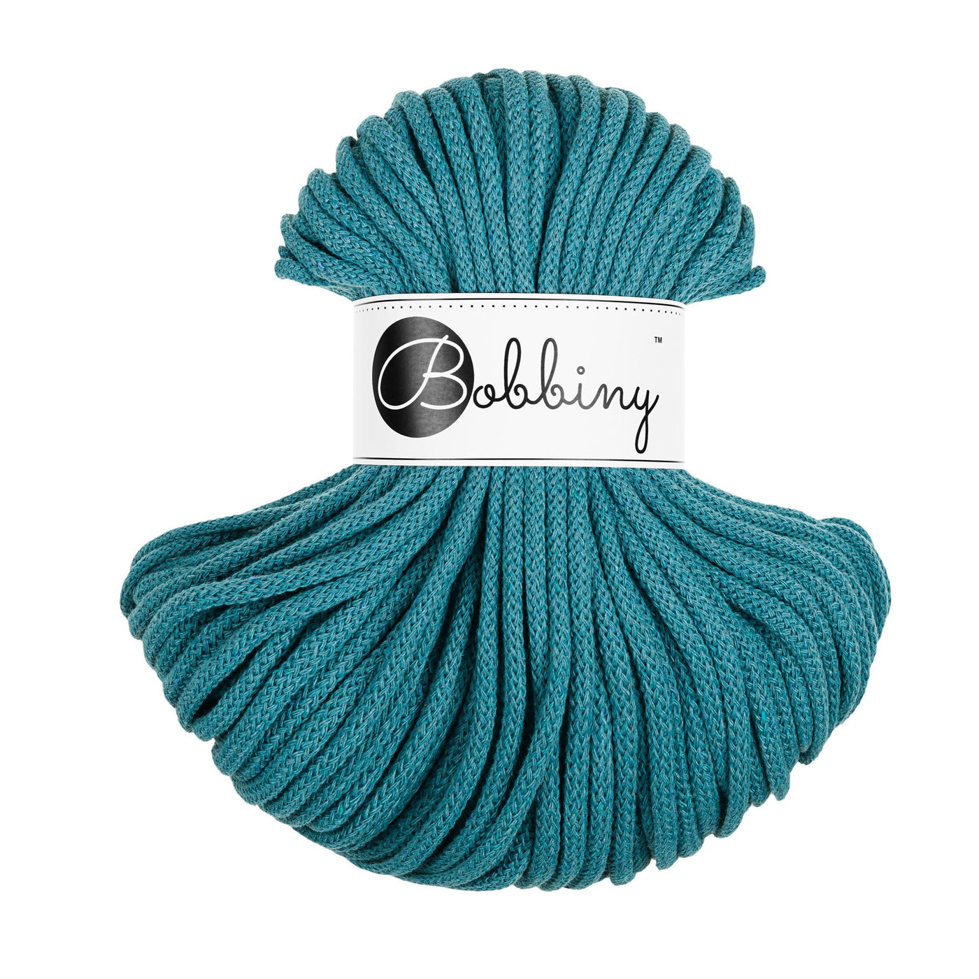 Bobbiny braided cord 5mm 50m in teal shade