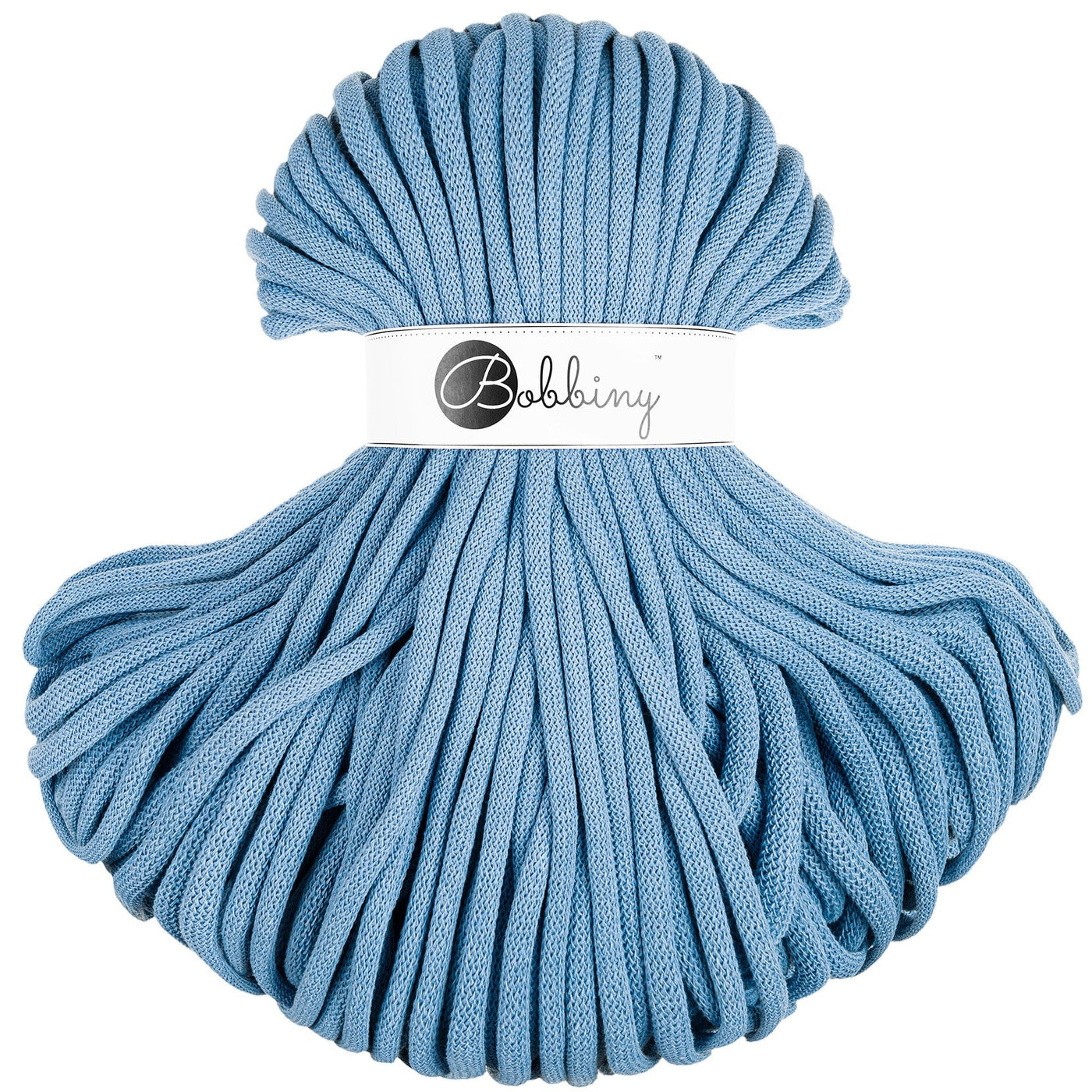 bobbiny braided cord in 9mm width in perfect blue shade