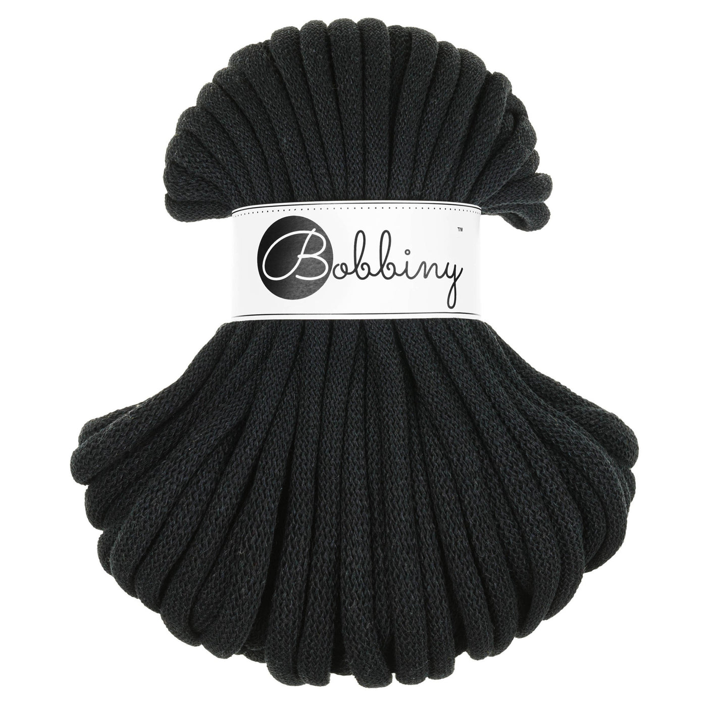 bobbiny braided cords 9mm 30m bundles in black shade