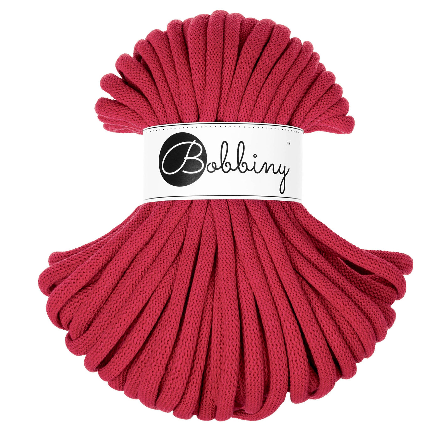 Bobbiny braided cords 9mm in 30 metre bundle in Classic Red