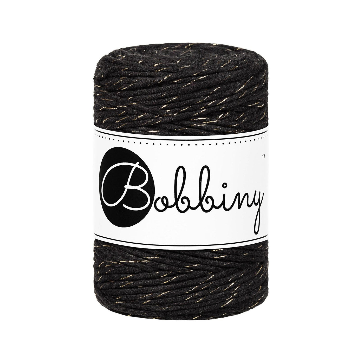 Bobbiny single twist 1.5mm in Golden Black shade