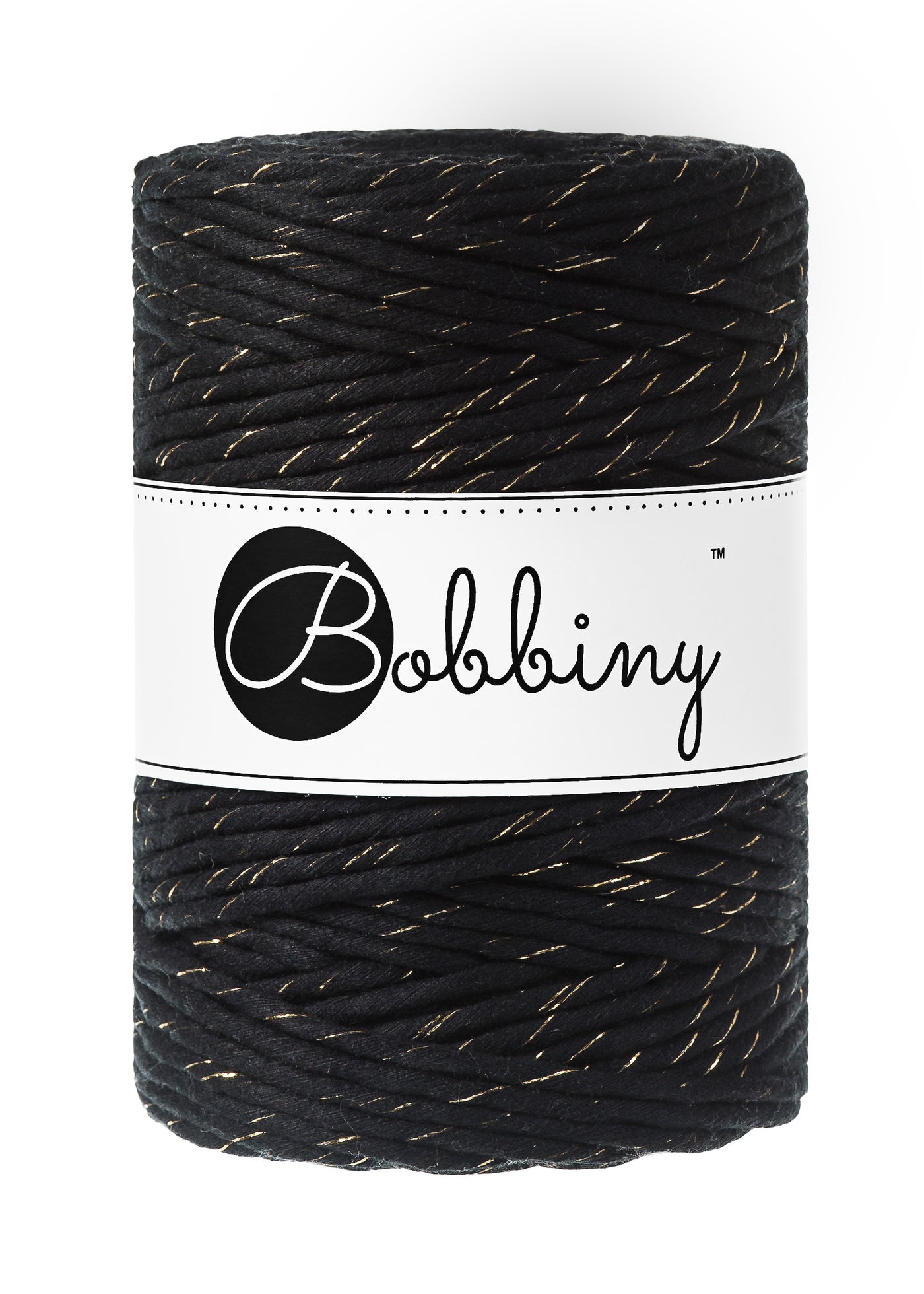 Bobbiny single twist 5mm in Golden Black shade