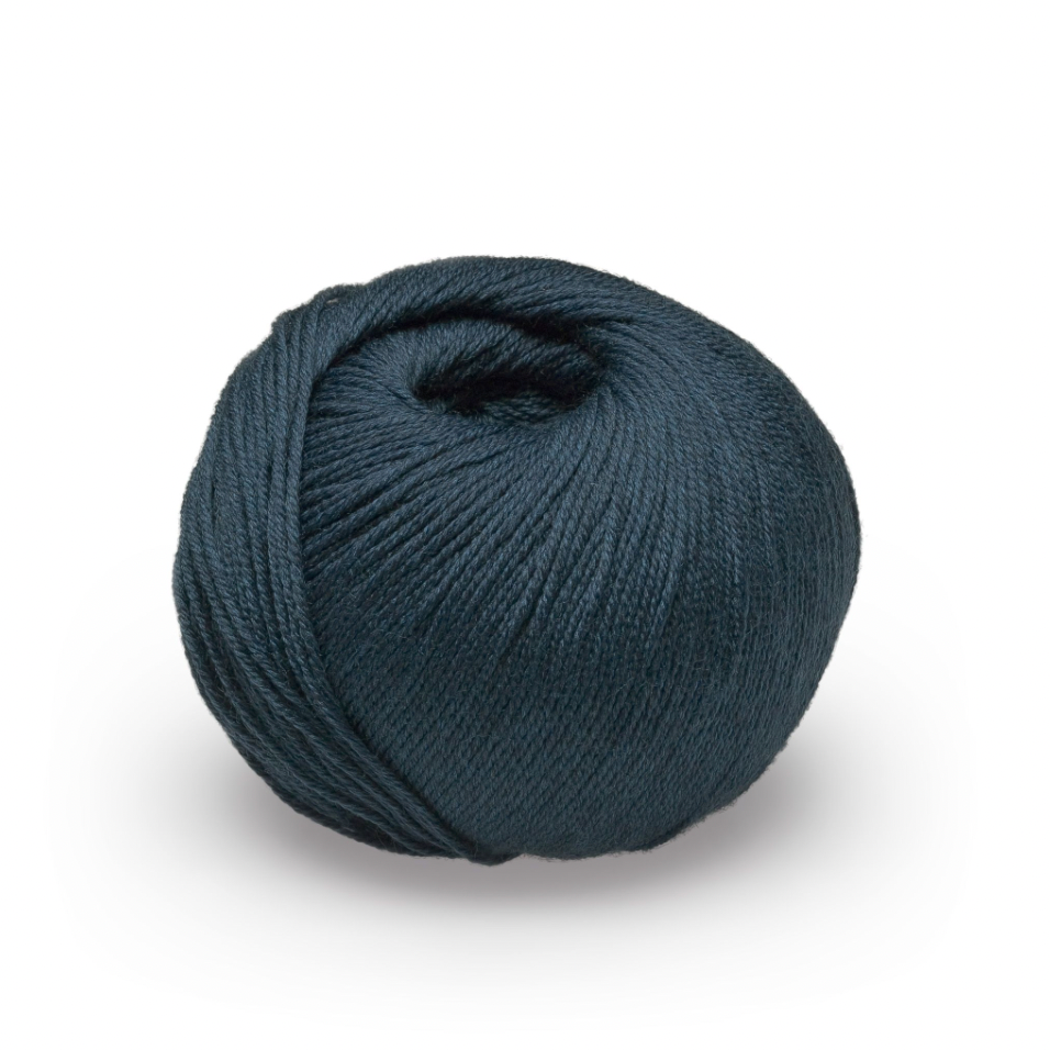 kpc merino and cotton blend in blue steel shade