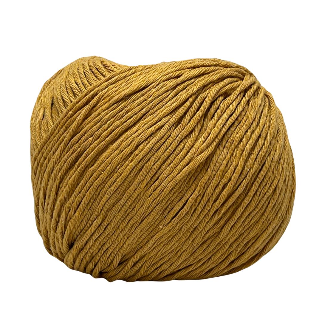 crochet cotton in mustard shade