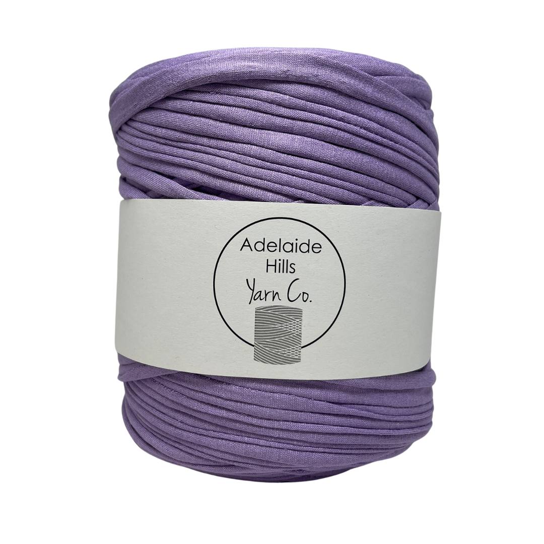 RECYCLED tshirt yarn in heather purple shade