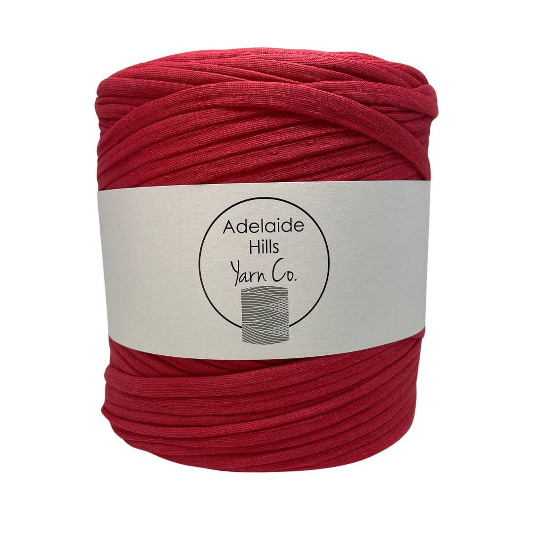 Recycled T-shirt Yarn in Moulin Rouge red shade
