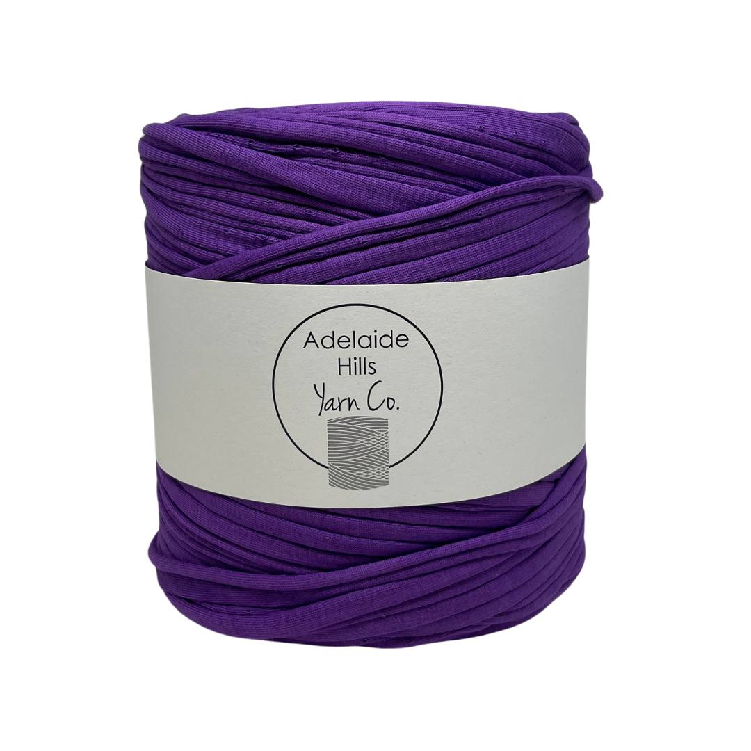 recycled tshirt yarn in royal purple shade