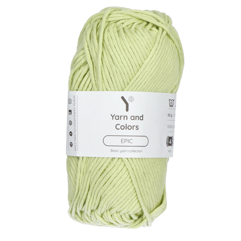 yarn & colors epic cotton is lime shade