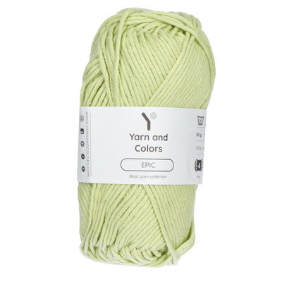 yarn & colors epic cotton is lime shade