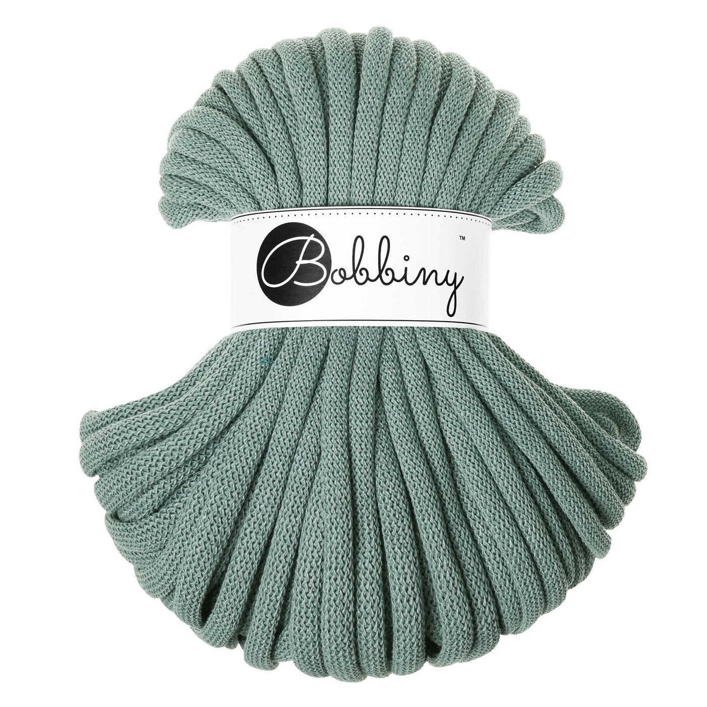 Bobbiny braided cords 9mm 30 metre bundle in Laurel green shade