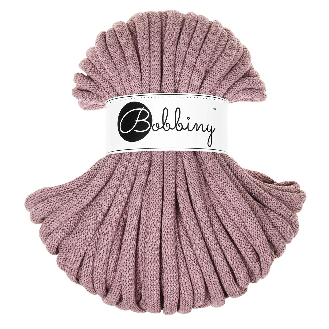 Bobbiny braided cords 9mm 30 metre bundle in Mauve shade