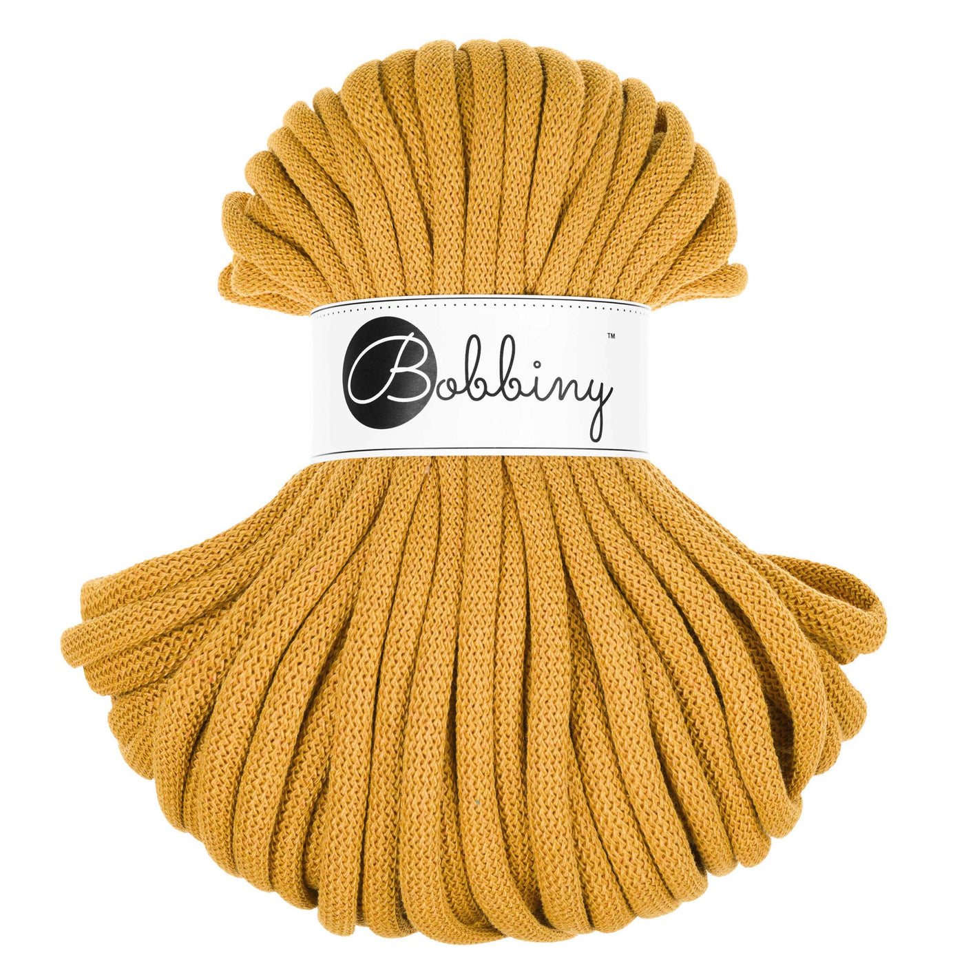 Bobbiny braided cords 9mm 30 metre bundle in Mustard shade