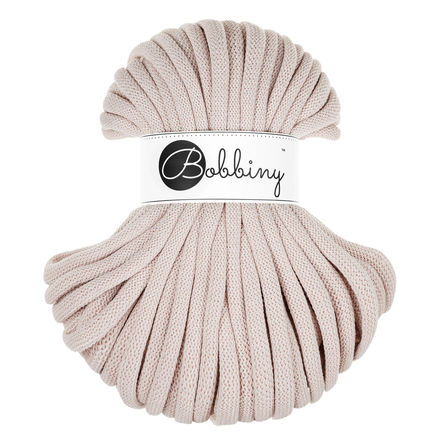 Bobbiny braided cords 9mm 30 metre bundle in Nude shade