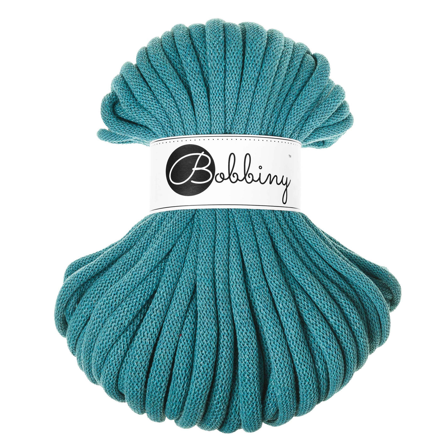 Bobbiny Braided Cord 9mm 30 metre bundle in Teal shade