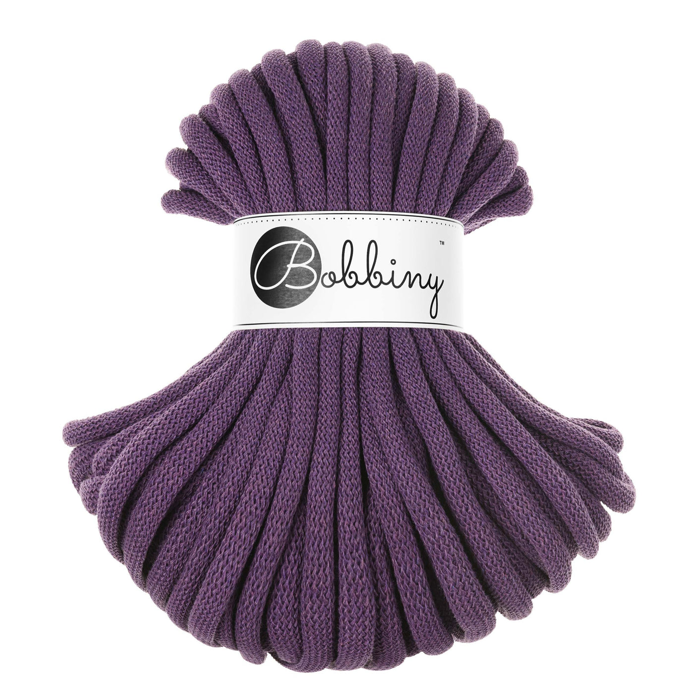 Bobbiny braided cord in 9m width 30m in Violet shade