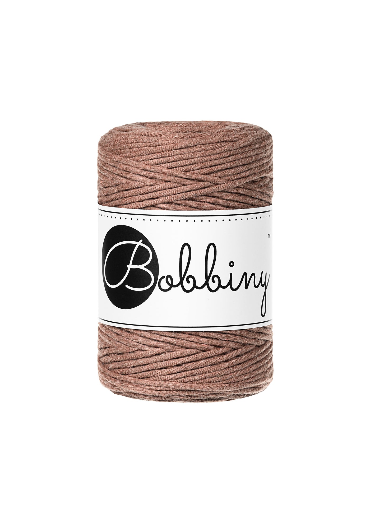 Bobbiny single twist cord 1.5mm in Mocha Mousse shade