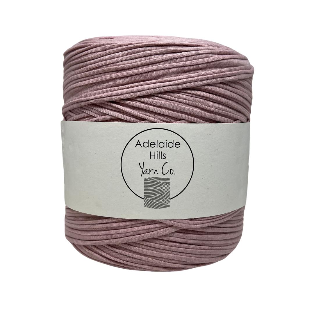 recycled tshirt yarn in cameo pink shade