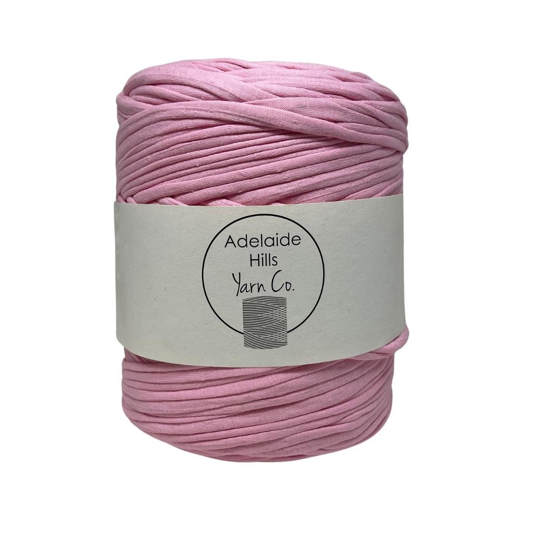 recycled tshirt yarn in Cherry blossom pink shade 