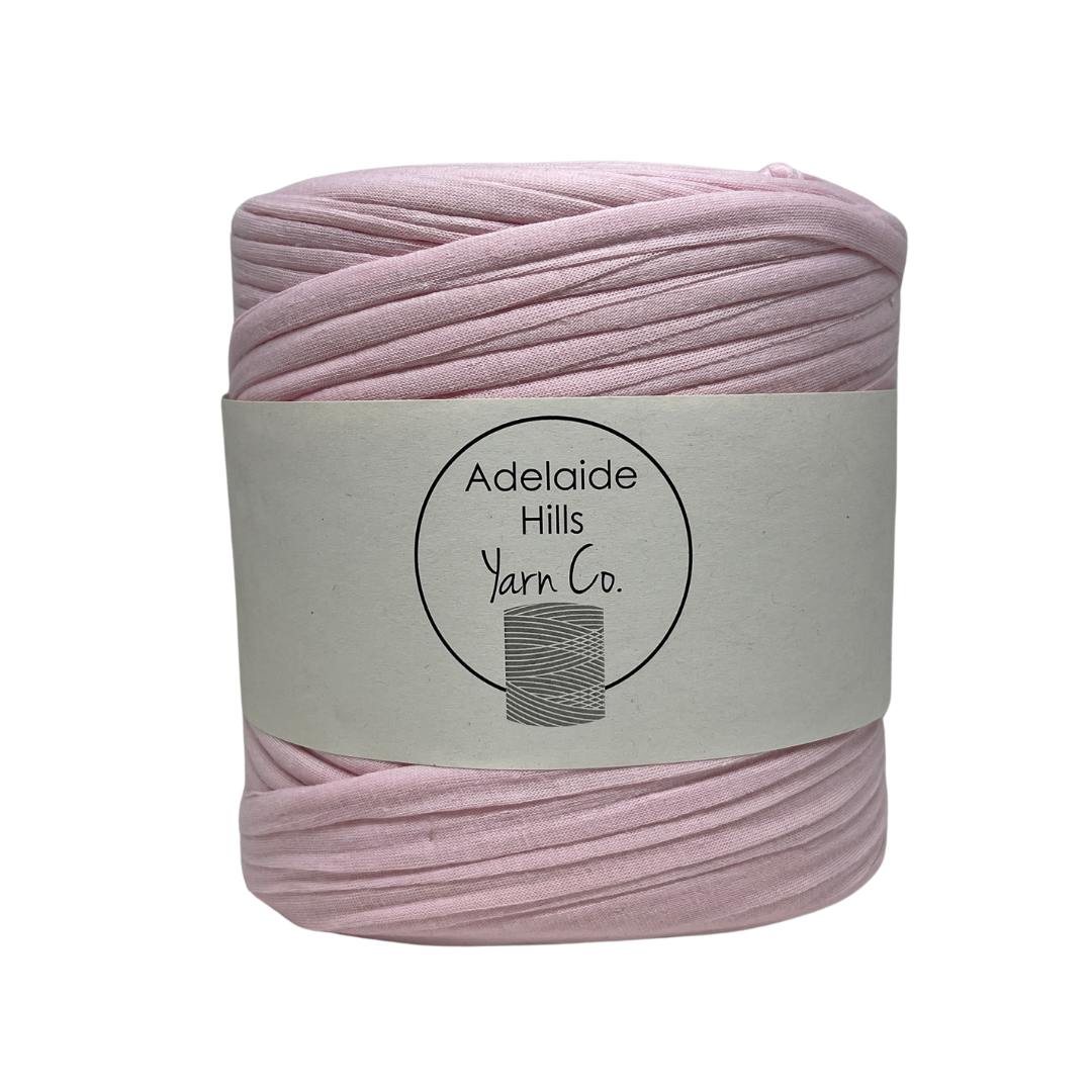 recycled tshirt yarn in first blush shade 