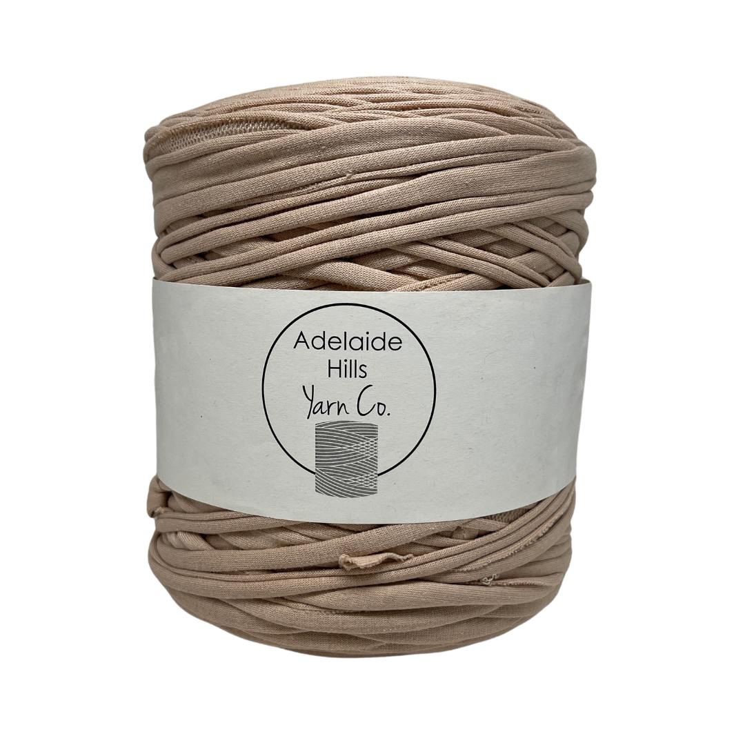 recycled tshirt yarn in french beige shade