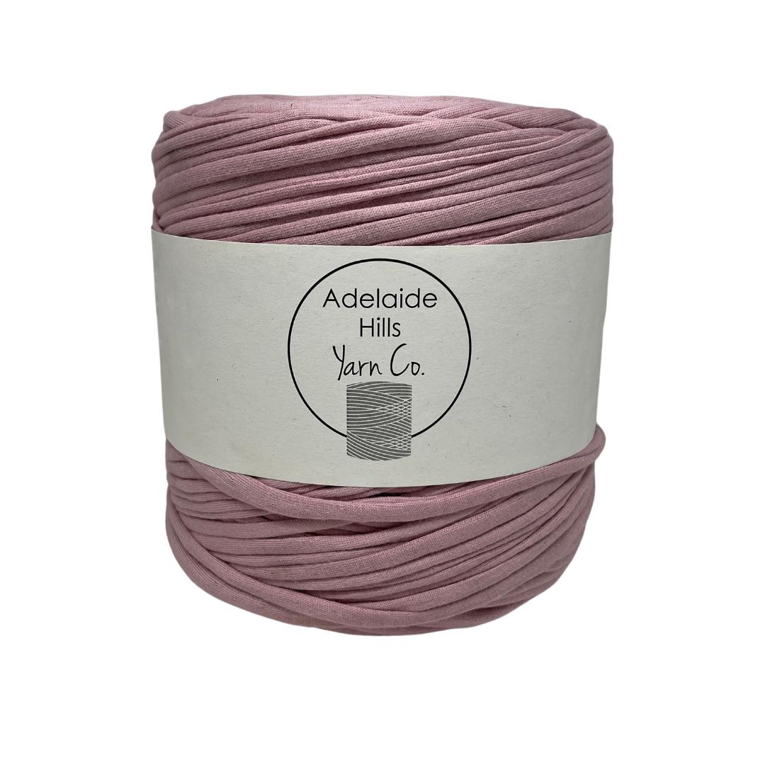 recycled tshirt yarn in mauve a liscious shade