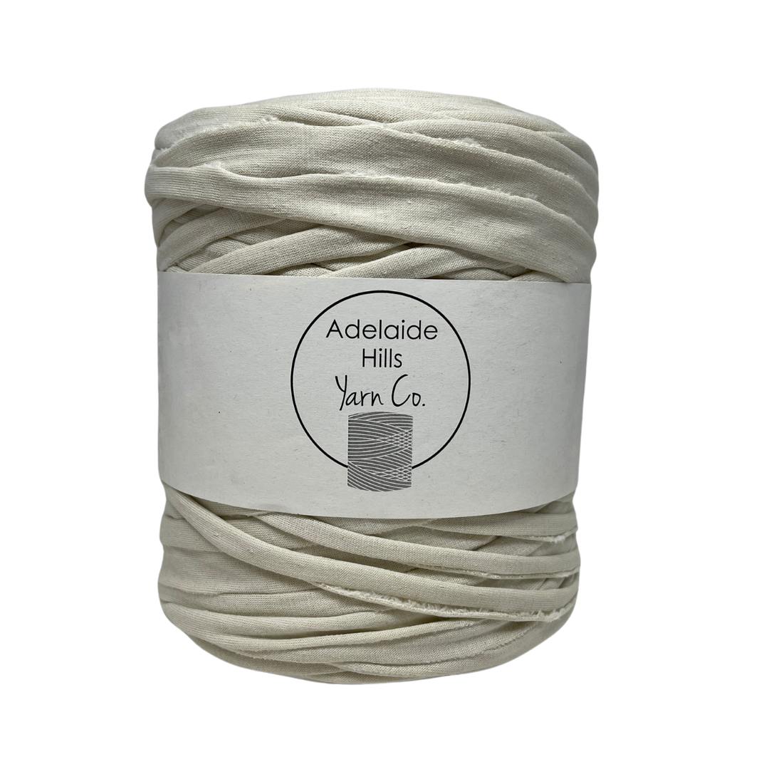 recycled tshirt yarn in moccasin neutral shade