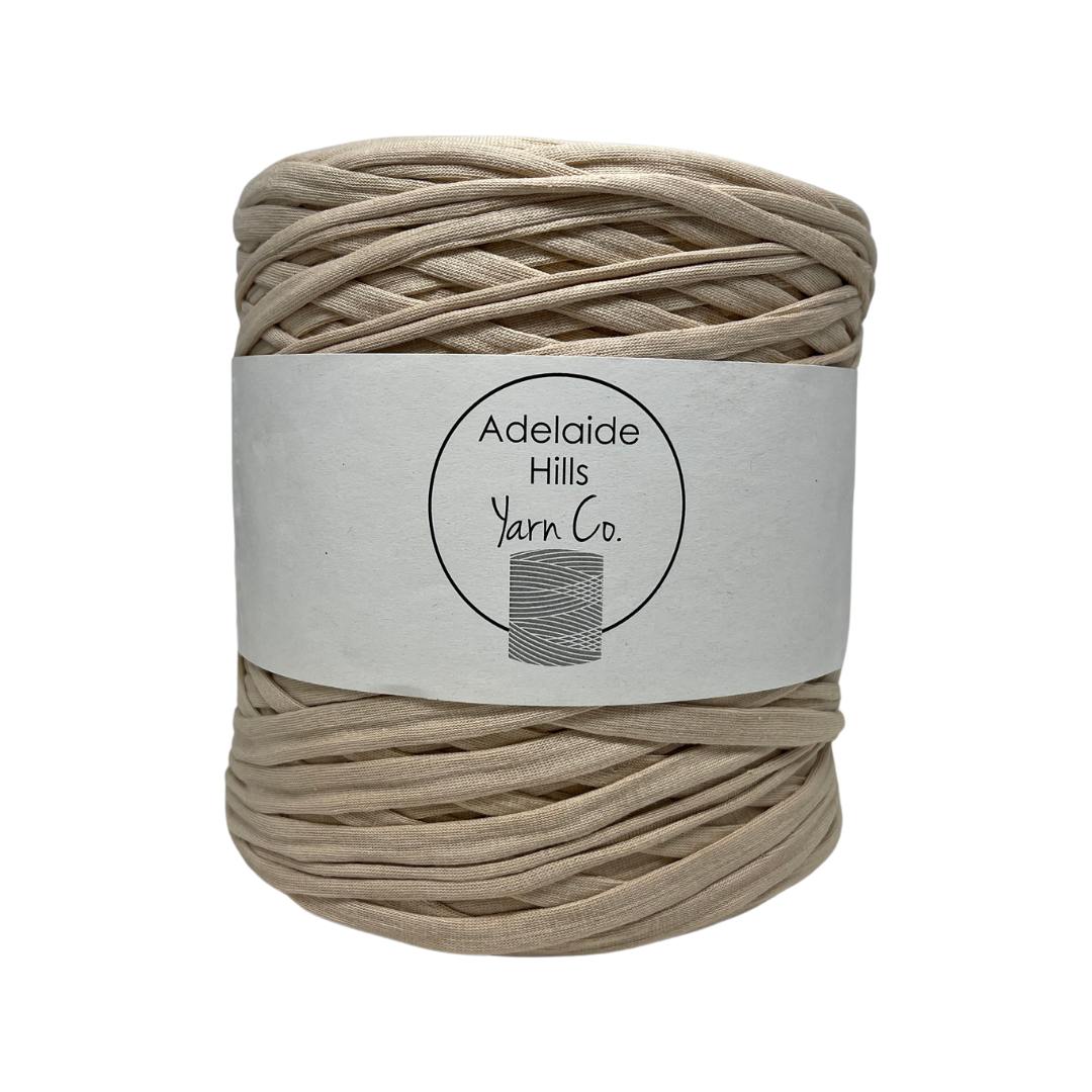 recycled tshirt yarn in naughty nude shade