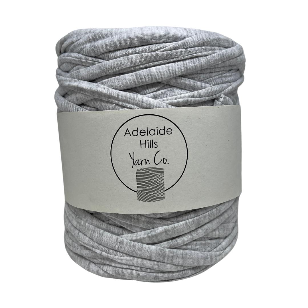 recycled tshirt yarn in pearl river grey shade