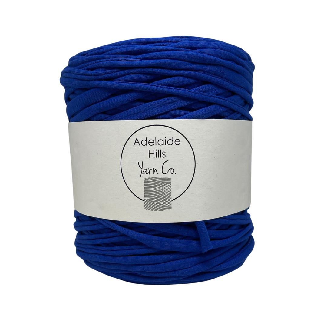 recycled tshirt yarn in persian blue shade