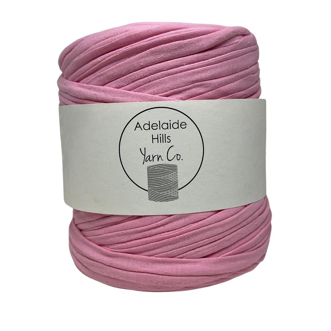 recycled tshirt yarn in Pollyanna pink shade