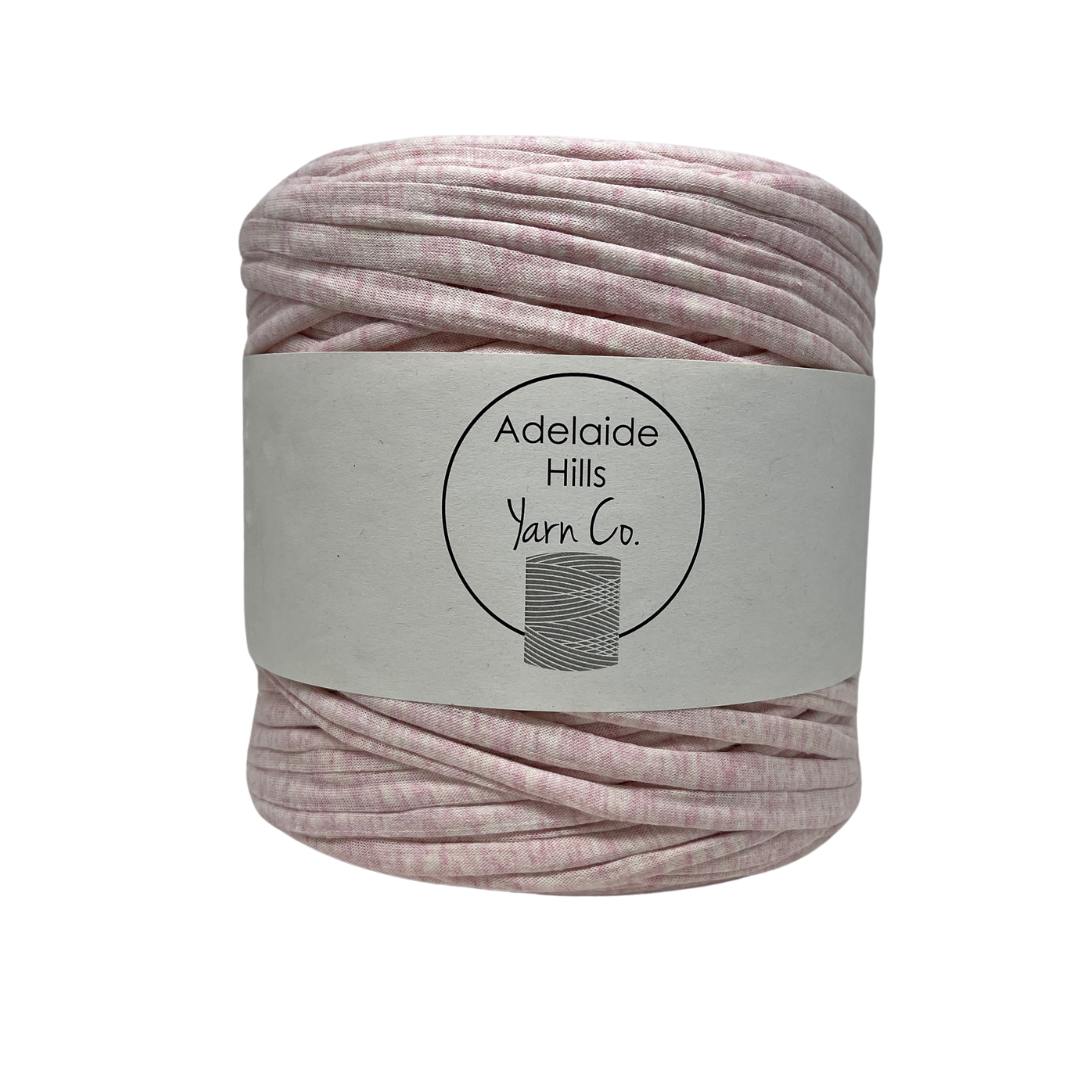 recycled tshirt yarn in strawberry pink shade