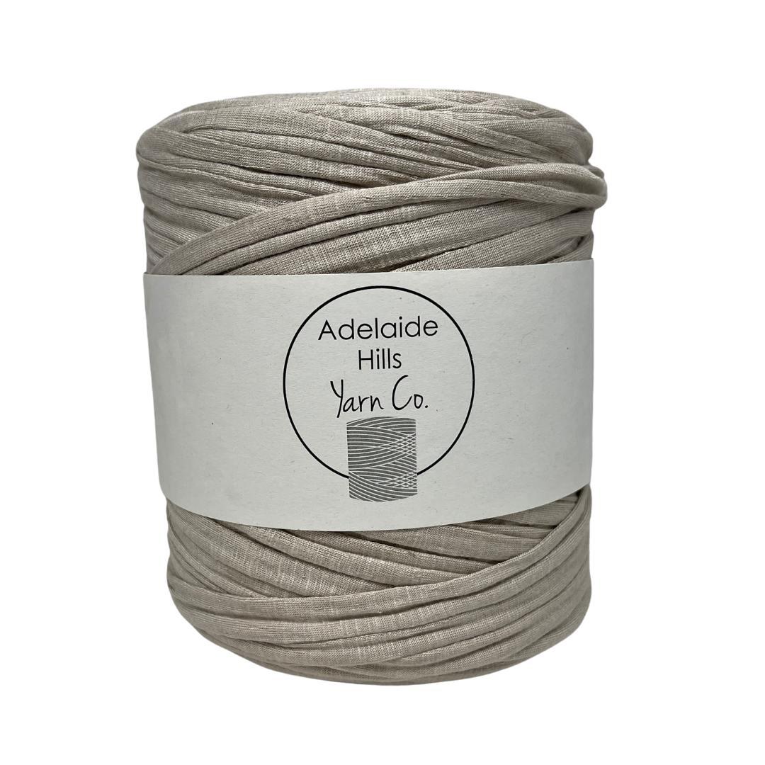 recycled tshirt yarn in linen lover neutral shade