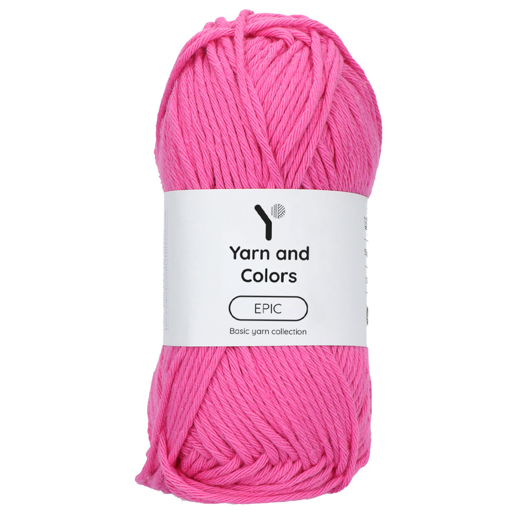 yarn & colors epic cotton in Lollipop shade