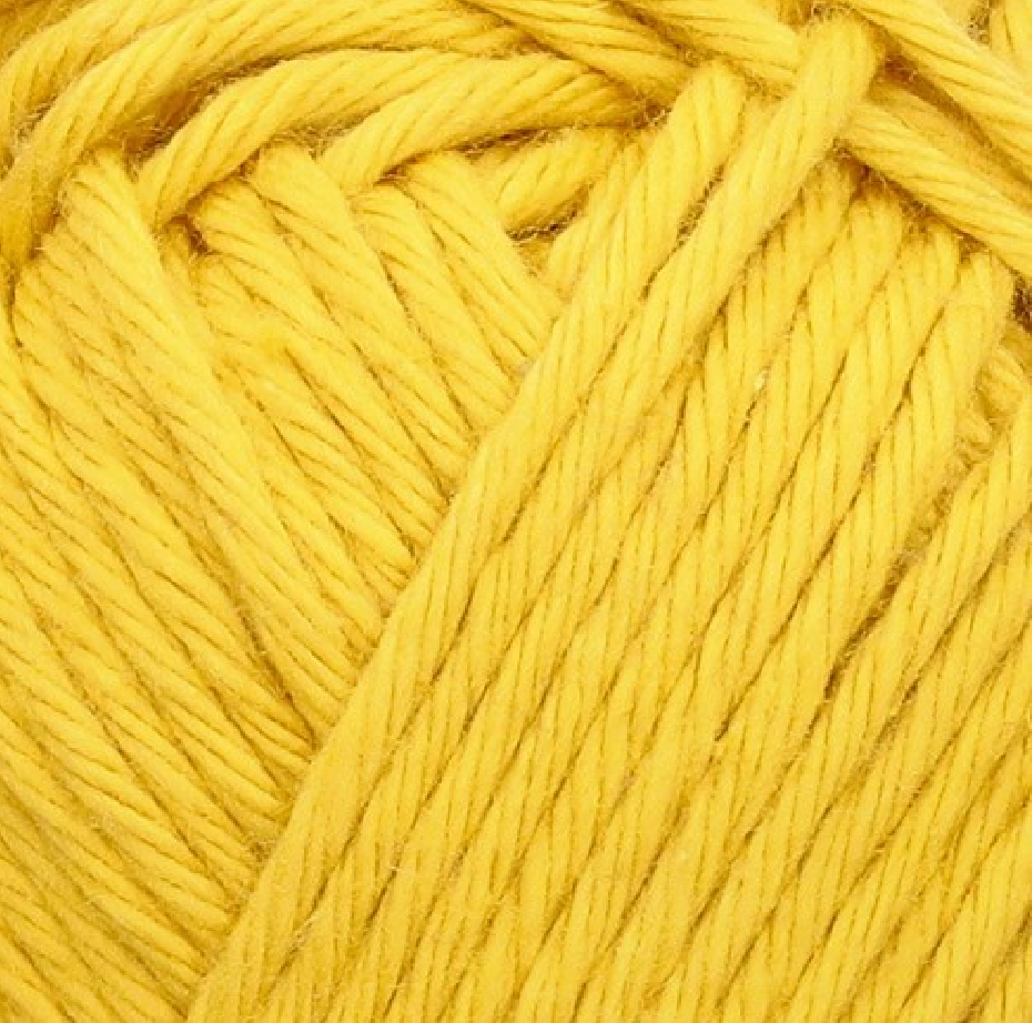 yarn and colors epic 100% crochet or knitting cotton in Brass yellow close up