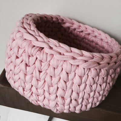 Where can I find Patterns Crochet Basket Pattern PDF? This pattern is designed using our T-shirt Yarn and is recommended for beginners. You will need a 10mm (US N/P) or similar hook. It is written in US terminology and does not include any abbreviations. 8 pages in length, including step-by-step photographs. You will receive a PDF copy via email within 24 hours after your order is complete.   