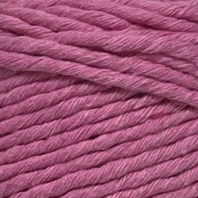 Flamingo pink shade chunky crochet cotton close up 