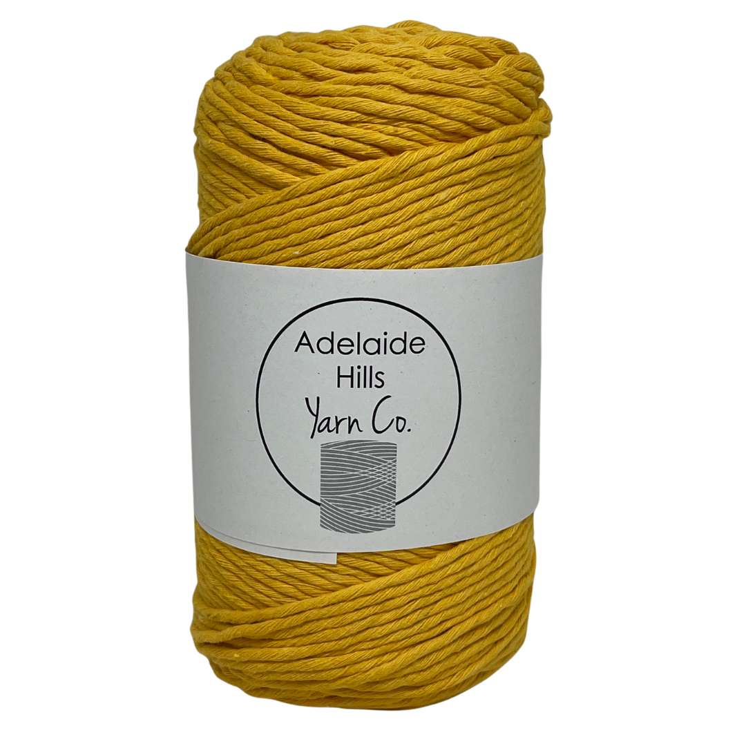 Yellow chunky crochet cotton