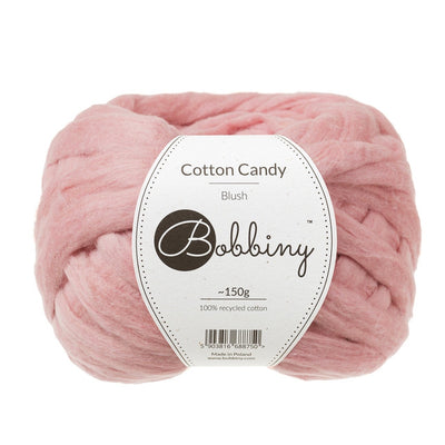 Blush shade cotton candy 100% cotton recycled fibre for weaving