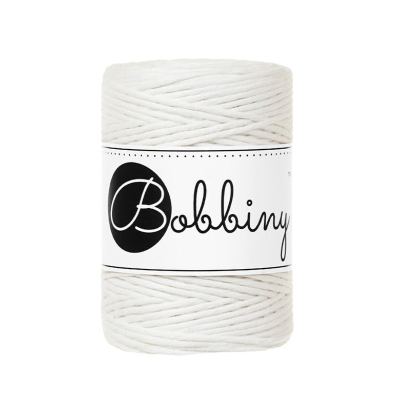 Bobbiny Single Twist Macrame Cord - Baby 1.5mm - Off White