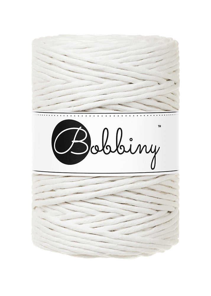 Bobbiny Single Twist Macrame Cord - Premium 5mm - Off White