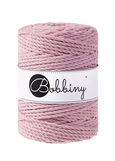 Bobbiny Macrame Rope - 3ply - 5mm - Dusty Pink