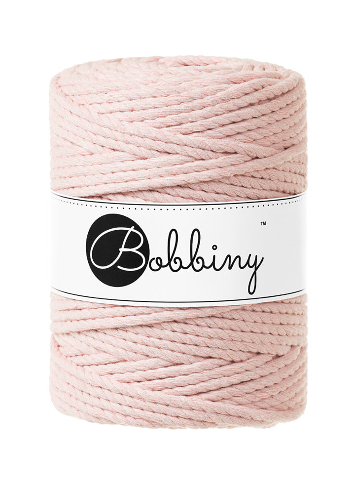 Bobbiny Macrame Rope - 3ply - 5mm - Pastel Pink