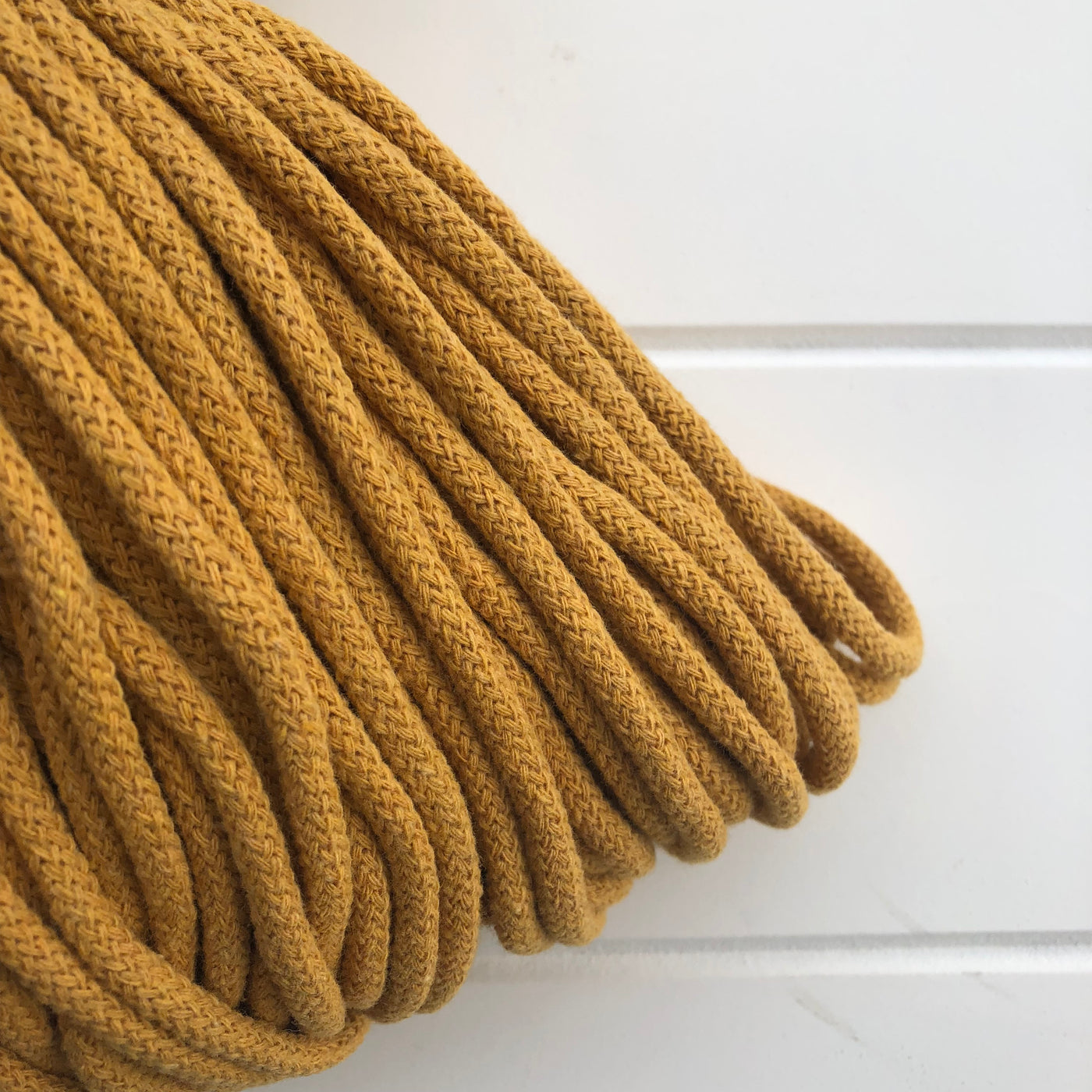 These beautiful Bobbiny ropes are made in Poland, and are non-toxic and certified safe for children, meeting certified worldwide textile standards.  5mm Diameter  100 metres Length  Recommended for use with 10-12mm crochet or knitting needles  Cotton inner and outer layers, perfect for use with Macrame, Crochet or Knitting