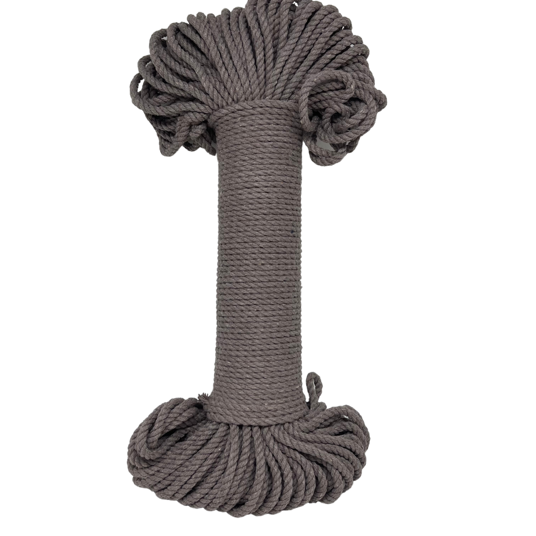 We welcome the band new 100% recycled Cotton Soft Macrame Ropes, available in the ever popular 4mm width, this time in a convenient bundle! Plenty on board for approxiatley 2 plant hangers depending on your pattern.**  Recycled has been the ethos of Adelaide Hills Yarn Co since its inception in 2016 and adding a 100% recycled macrame product to the range is a necessary step towards providing our valued customers with the range that they desire.  